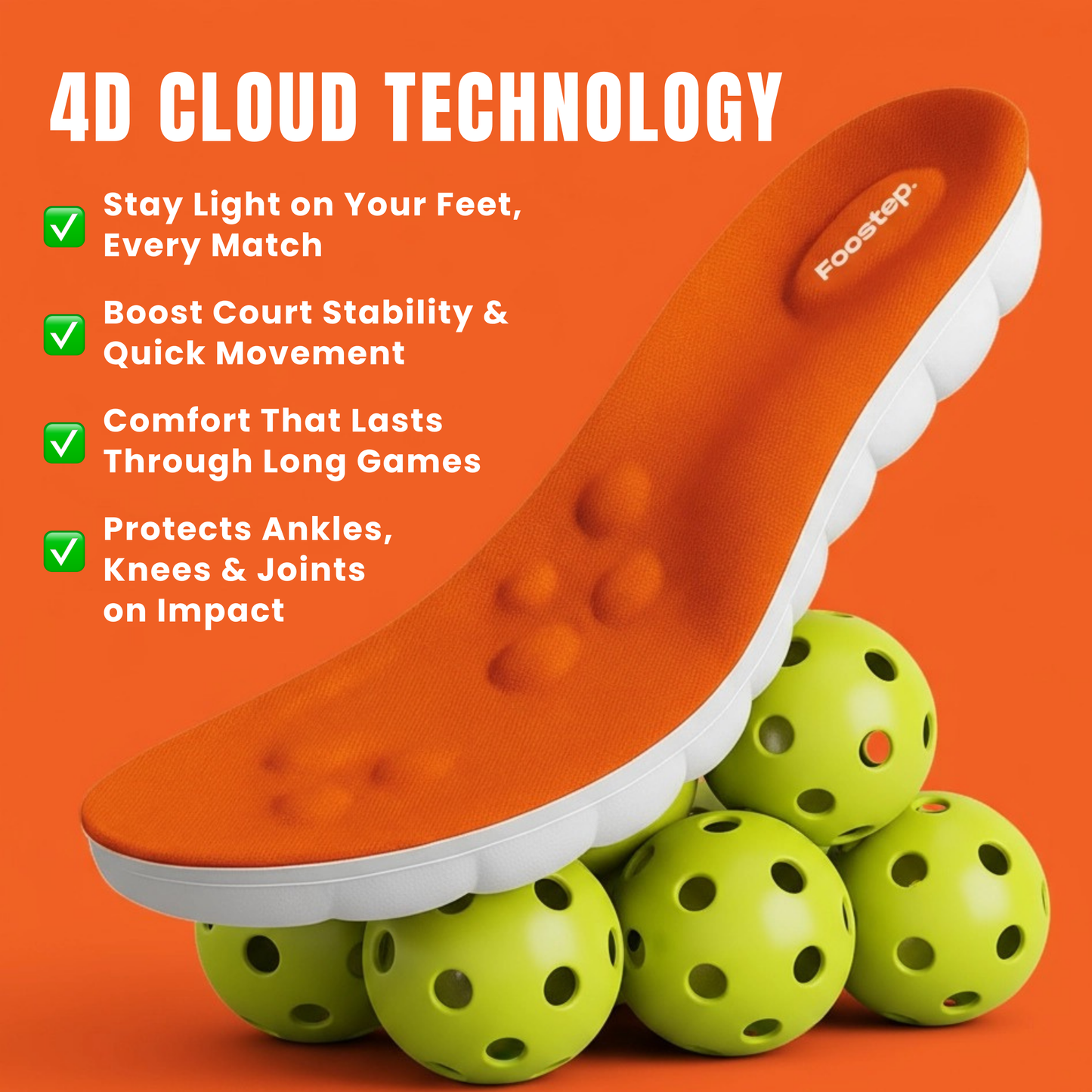 Foostep™ Pickleball Insoles