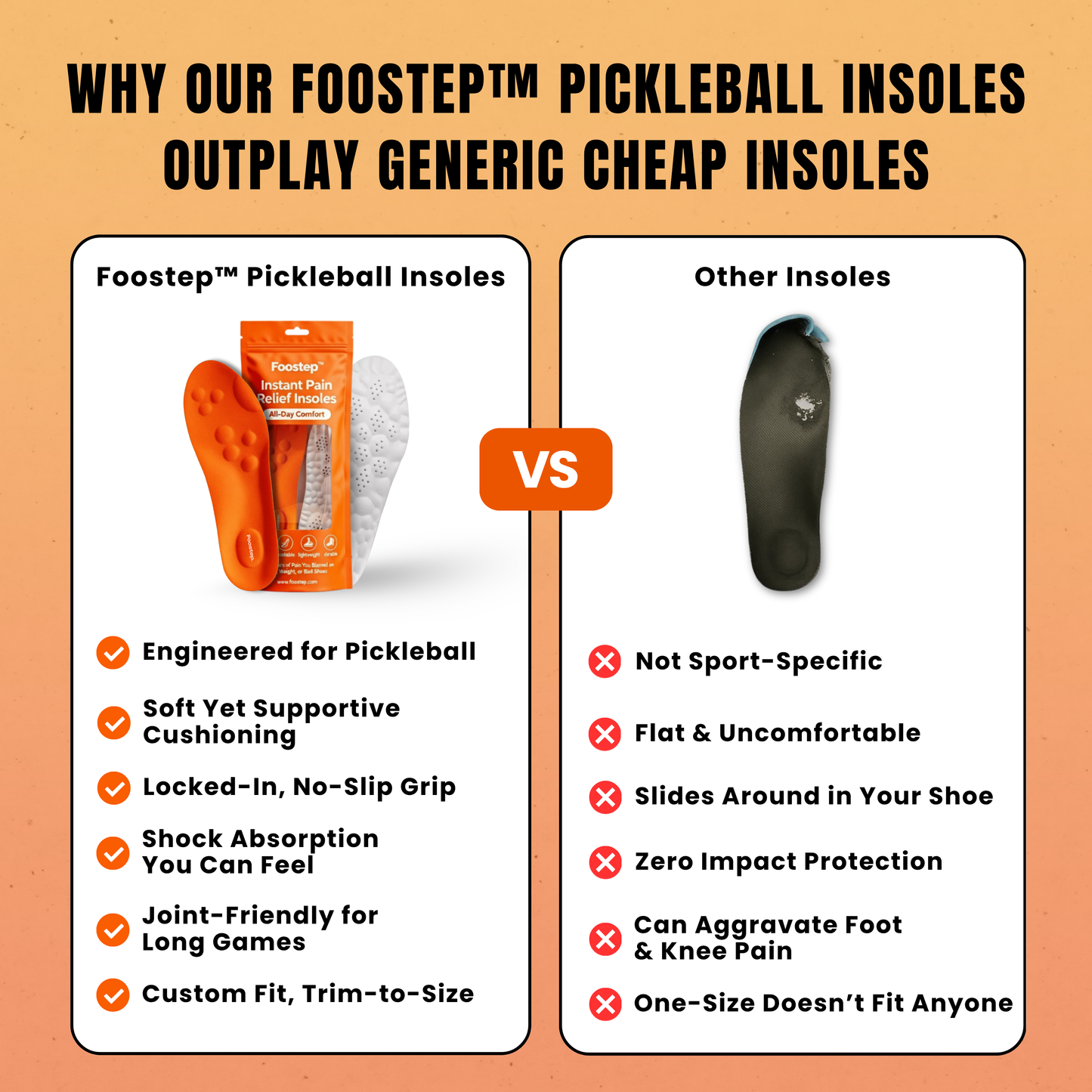 Foostep™ Pickleball Insoles