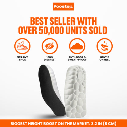 Foostep CloudLift™ Height Insoles 3.0''